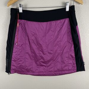 Swix Womens M Pink Puffer Quilted Ski Snow Winter Side Zipper Skirt Gorp